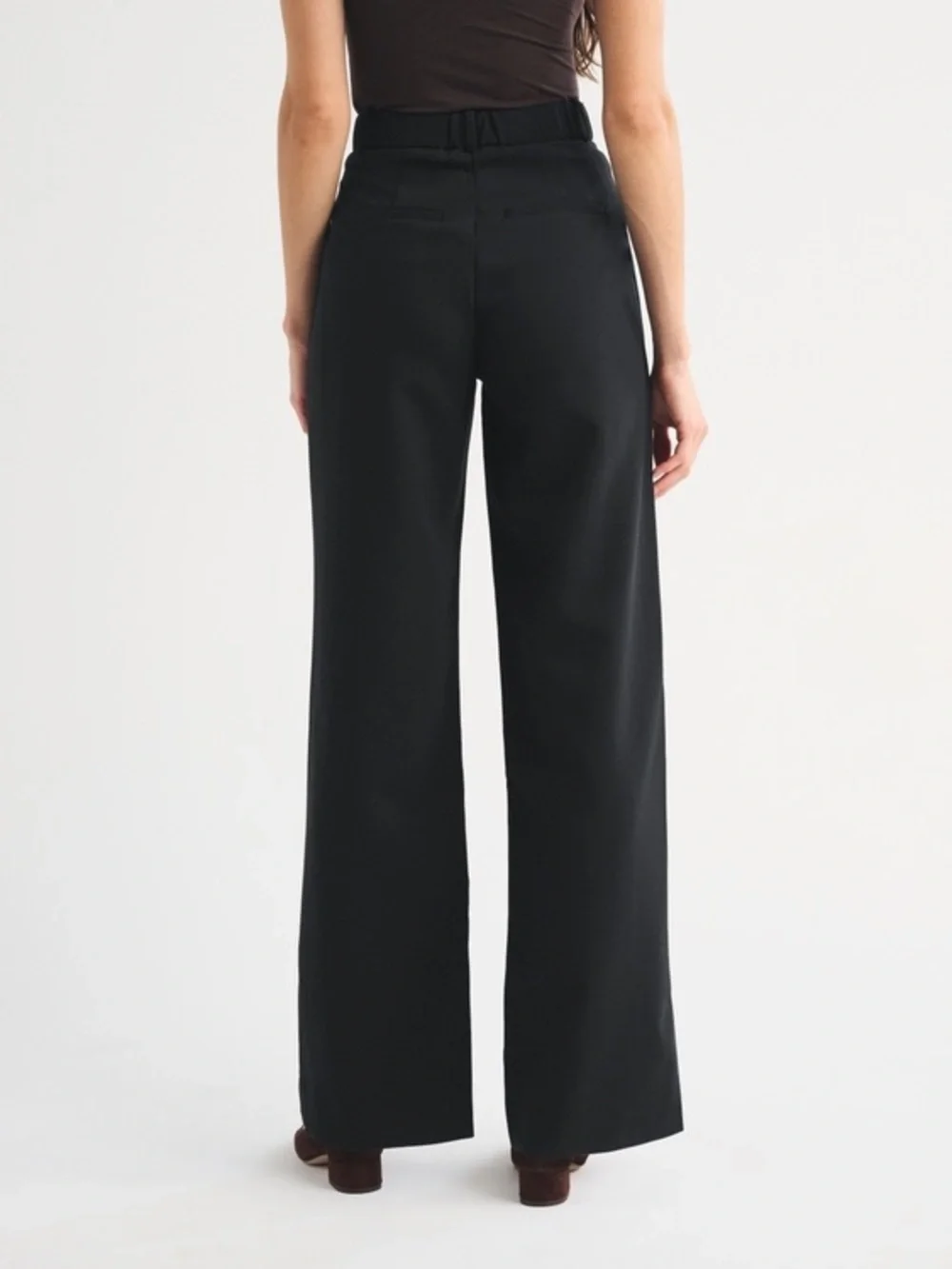 Abercrombie & Fitch Black Sloan Tailored Wide-Leg Pants Size 24/00R